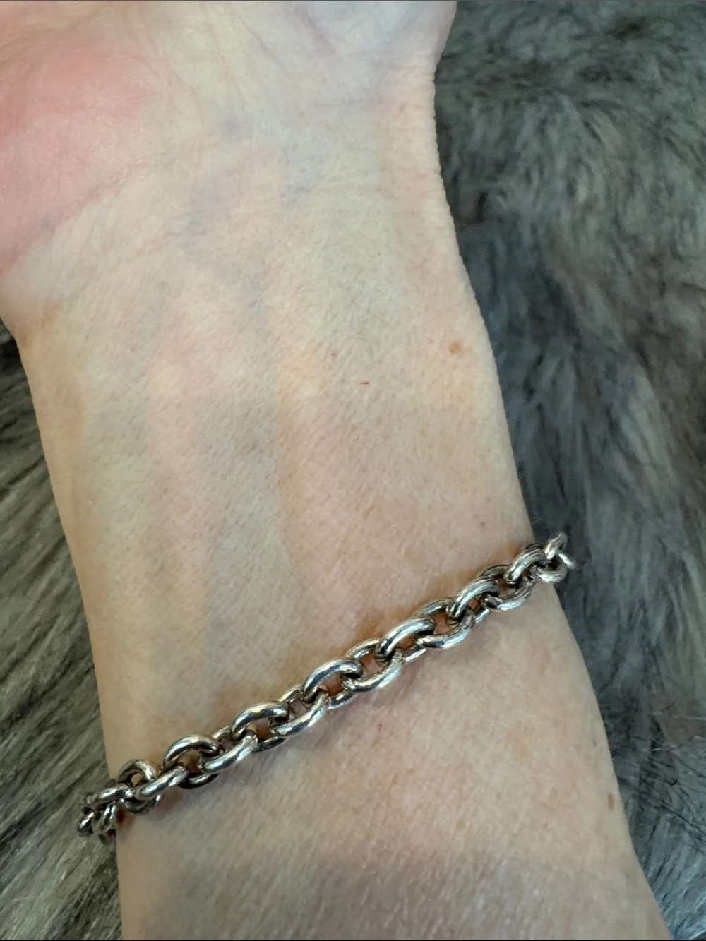 Silver Heart Toggle Charm Bracelet